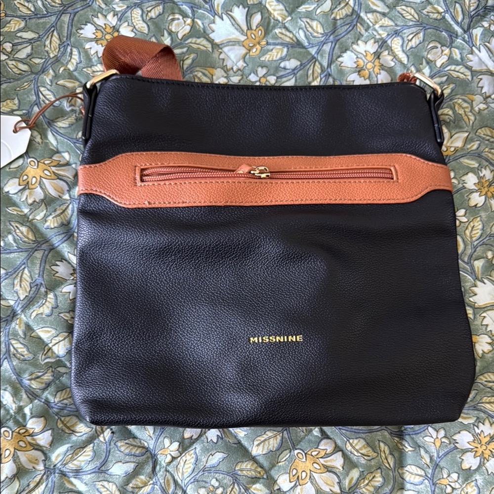Black and Tan Crossbody Bag